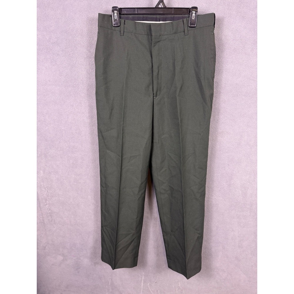 DSCP Dress Trousers Pants USMC 34R Marine Corps Green Poly Wool Military